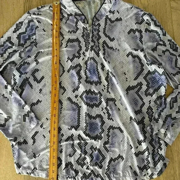 Sunsense by Jamie Sadock Half Zip Pullover Purple XXL - Picture 4 of 5